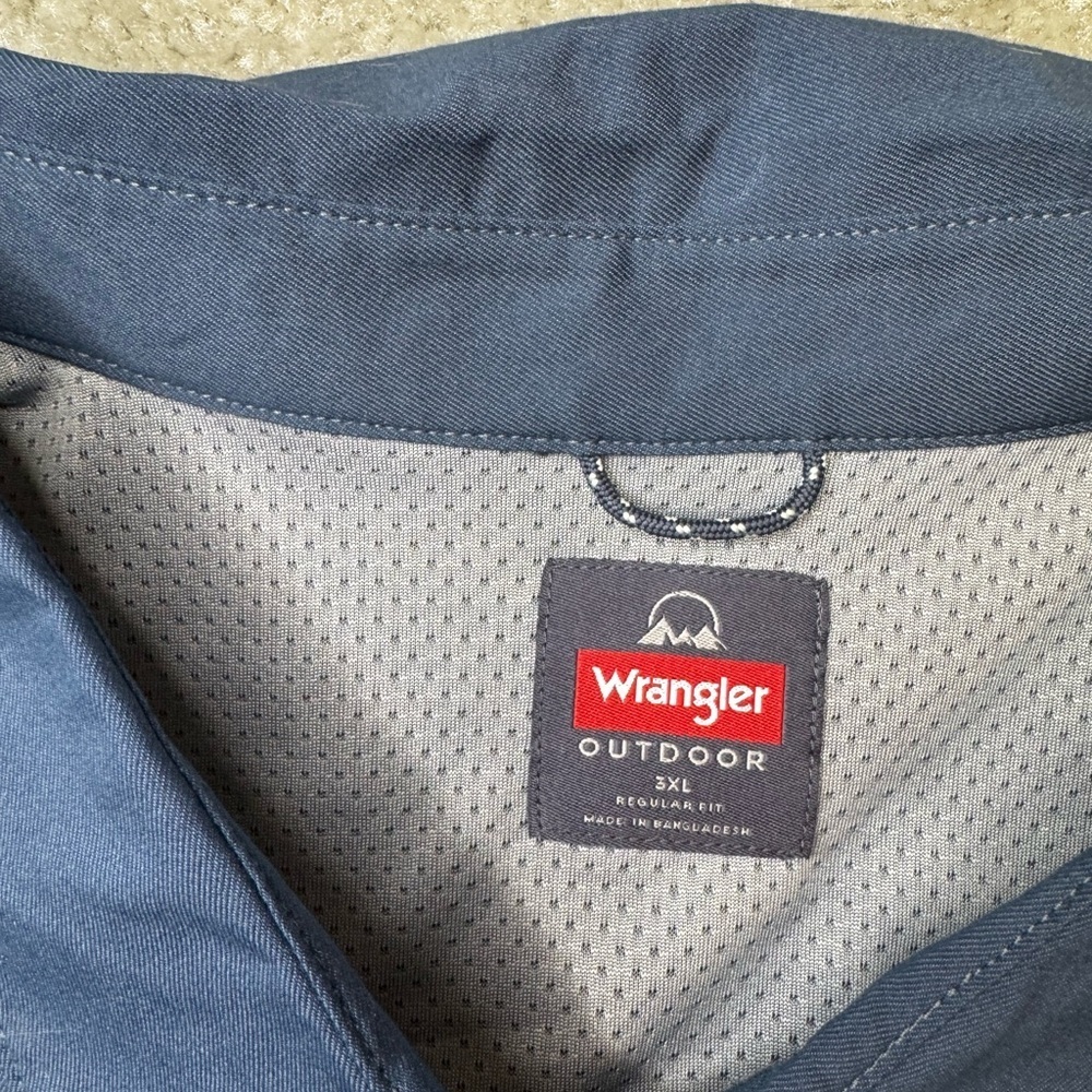 Wrangler Steel Blue Outdoor collection Button-Up Shirt 3XL - Picture 4 of 4